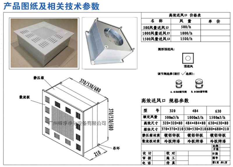 500、1000、1500新型高效送風(fēng)口規(guī)格尺寸