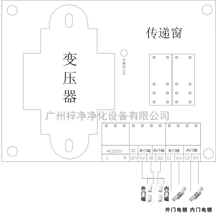 傳遞窗互鎖電路板接線(xiàn)說(shuō)明書(shū)